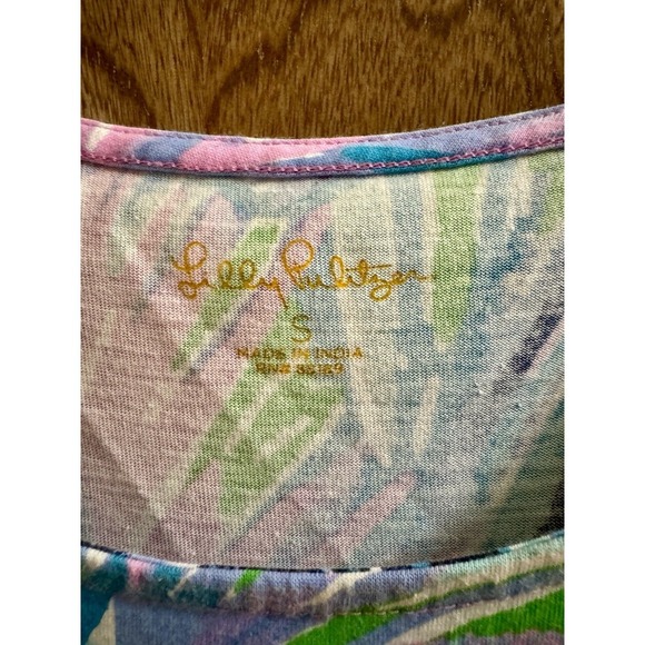 Lilly Pulitzer Women's Geanna Long Sleeve Dress Pink Blue Babydoll Beach Sz S - Picture 3 of 11